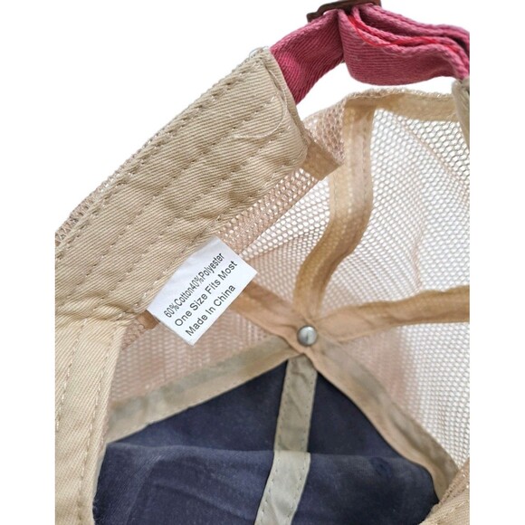 USA Distressed American Trucker 4th July Adjustable Hat Cap Patriotic Red Blue - Picture 6 of 6